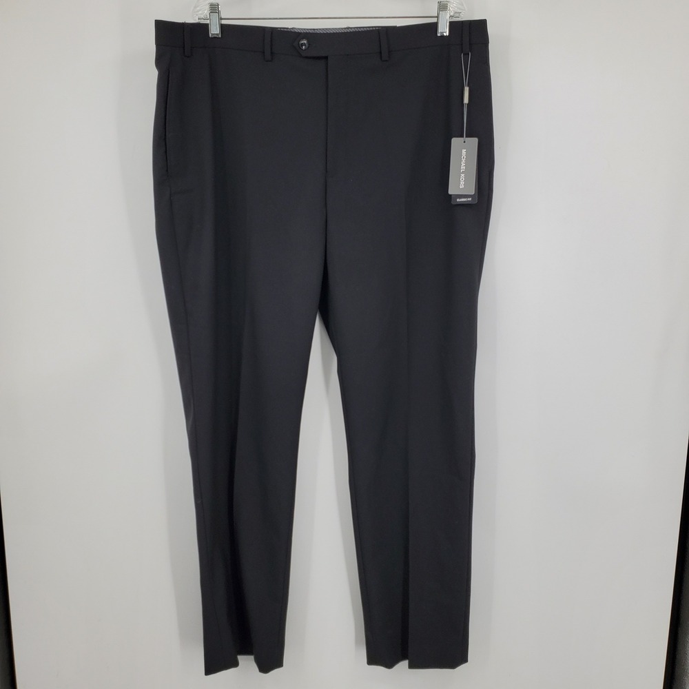 Michael Kors Marvin‎ Black Classic Passport Collection Mens Dress Pants 40W 32L